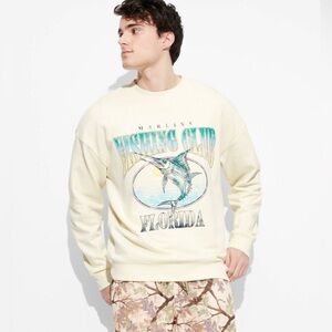 Original Use Cream Marlin Graphic Crewneck Sweater.